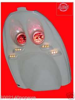   new WHITE ABS PLASTIC UNDERTAIL WITH 2 ROWS OF BUILT IN LED BLINKERS
