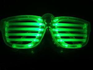 LED Flashing Shades Light Up Glasses Party Rock Shuffle LMFAO Slotted 