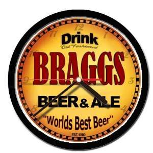  BRAGGS beer and ale cerveza wall clock 