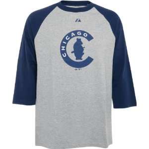 Chicago Cubs Cooperstown 1908 Logo 3/4 Sleeve Raglan Shirt  