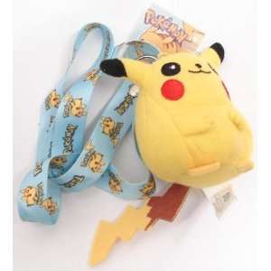  Pokemon Pikachu Lanyard 3 Mini Plush Key Chain Strap 