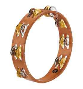 Meinl TA2M SNT Wood Tambourine Double Row Mixed Jingles  