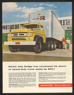 1958 Dodge Power Giant Truck Picture Print Ad  