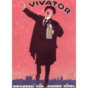  VIVATOR   Kindl Brauerei, 1912 Beer Ad Poster