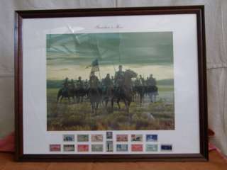Kunstler Sheridan’s Men Framed Print & Civil War Stamps  