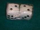 White Fuzzy Dice / Street Rod Hot Rod Ford Chevy 30 40
