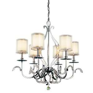   , Chrome with Metallic Outer Shades and Cased Opal Glass Inner Shade