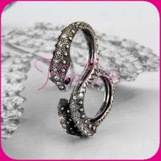   Snake Knuckle Double Two Finger Connector Ring Party Jewelry  