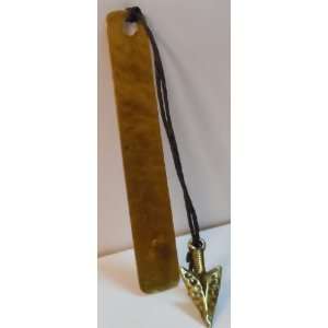    Solid Hammered Brass (gold colored) Bookmark