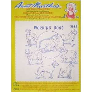  Aunt Marthas Hot Iron Transfers 3883 Working Dogs Arts 