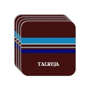 Personal Name Gift   TALREJA Set of 4 Mini Mousepad Coasters (blue 