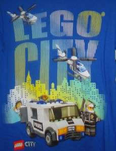 Lego City Boys l/s Tee PoliceRescue Navy Black Blue Red  