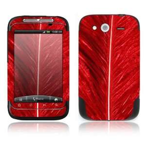  HTC WildFire S Decal Skin Sticker  Red Feather Everything 