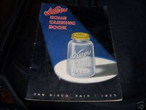 1935 San Diego Fair  Kerr Home Canning book  