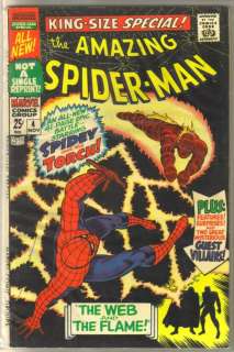 AMAZING SPIDERMAN King Size Special #4 Human Torch ~ FN  
