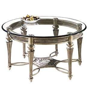  Magnussen Galloway Round Cocktail Table with Glass Top 