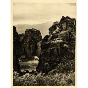  1935 Meteora Monastery Greece Photogravure H. Dyckhoff 