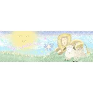   Lion and the Lamb Pastel Wallpaper Border by Writings on the Wall
