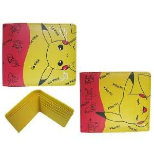  Pokemon Pikachu Bi Fold Yellow/Red Wallet 