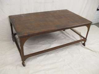 Primitive Industrial Wood Top Metal Coffee Table(9858)*.  