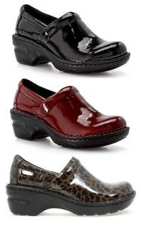 BORN b.o.c. Patent Leather Slip On, Leopard, Black, Red  