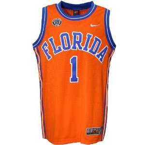   Gators #1 Orange SEC Tackle Twill Basketball Jersey