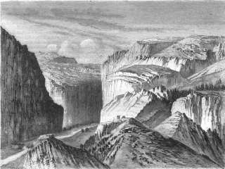 Caption below picture A Canon, or Mountain pass, in the Sierra Wah