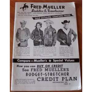  Fred Mueller Saddles & Ranchwear   Sale Catalog Fred 