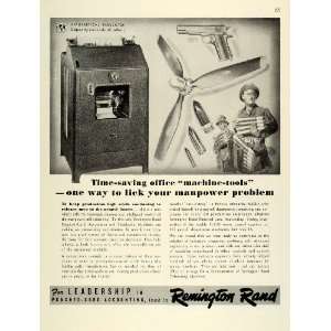  1944 Ad Remington Rand Alphabetical Tabulator Punched Card 