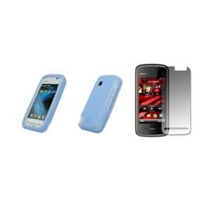 Nokia Nuron 5230   Premium Transparent Blue Soft Silicone Gel Skin 