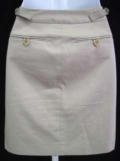 HELMUT LANG Tan Cotton Straight Skirt Sz 38  