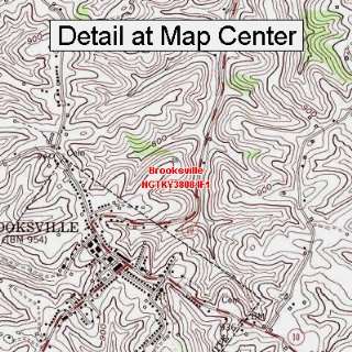 USGS Topographic Quadrangle Map   Brooksville, Kentucky (Folded 