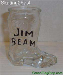 Jim Beam #4 Souvenir Cowboy Boot Whiskey Shot Glass New  