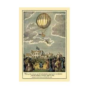  Ascent of Lunardis Balloon   Graphic representaion of a 