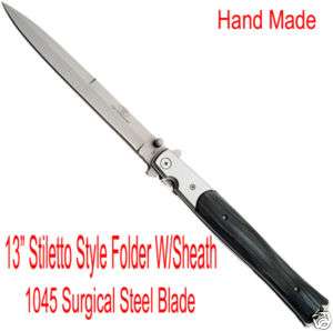 13Giant Stiletto Manual folding knife  Grey Handle  