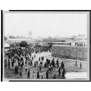   Revolt in prison, Damascus,Syria 1895,crowd of people