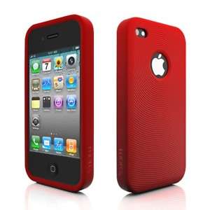 iPhone 4G Silicone Rubber Case Swirling Series Red  