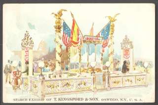 1893 Adv Trade Card~Columbian Expo~Kingsford Starch Exh  