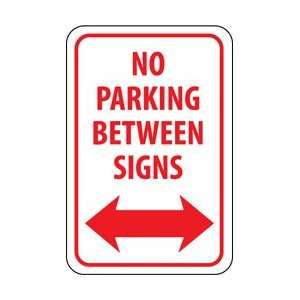   Parking Between Signs (w/ Double Arrow), 18 X 12, .080 Engineer