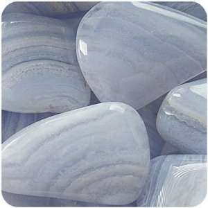  BLUE LACE AGATE Tumbled Stones 3 EXTRA LARGE Crystals 