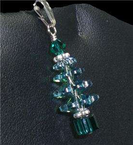   Crystal Tree Green Pendant Chain Necklace Made With Swarovski Elements