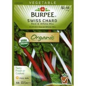  Burpee 69001 Organic Swiss Chard Red and White Mix Seed 
