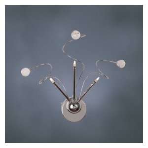 Spiral Wall Light with 3 Lights   Crystal Ball (Transparent Models)