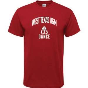  West Texas A&M Buffaloes Cardinal Red Dance Arch T Shirt 