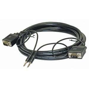  100 SVGA Monitor Cable With 3.5mm Stereo Audio Cable 