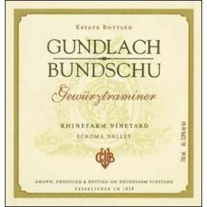  Gundlach Bundschu Gewurztraminer Estate Vineyard 2010 