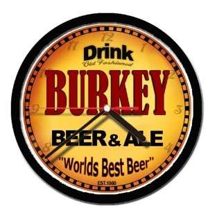  BURKEY beer and ale cerveza wall clock 