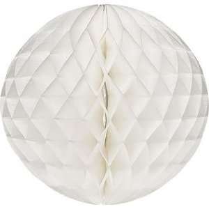  White 12 Inch Paper Honeycomb Globe