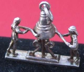 VINTAGE SILVER RARE VENICE ST MARKS BELL RINGERS CHARM  
