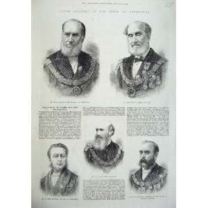  1875 Freemasons Fenn Monckton Bent Hervey Woods Officer 